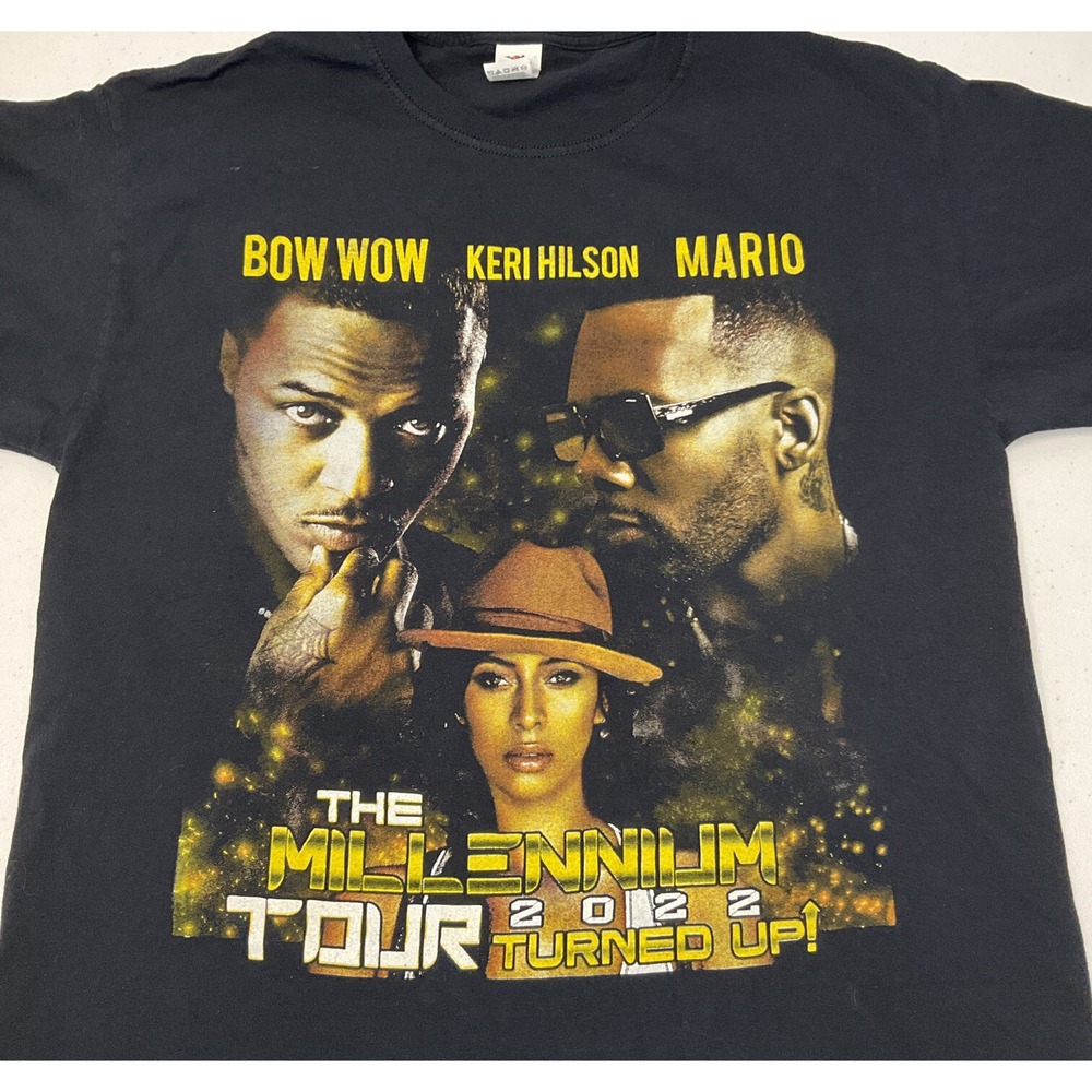The‎ Millennium Tour 2022 Concert T-Shirt Mens M Bow Wow Keri Hilson Mario R&B